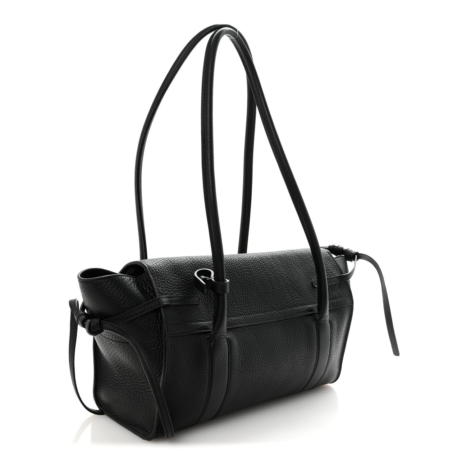 Mulberry Heavy Grain Small Soft Bayswater Satchel Black 3 of 9