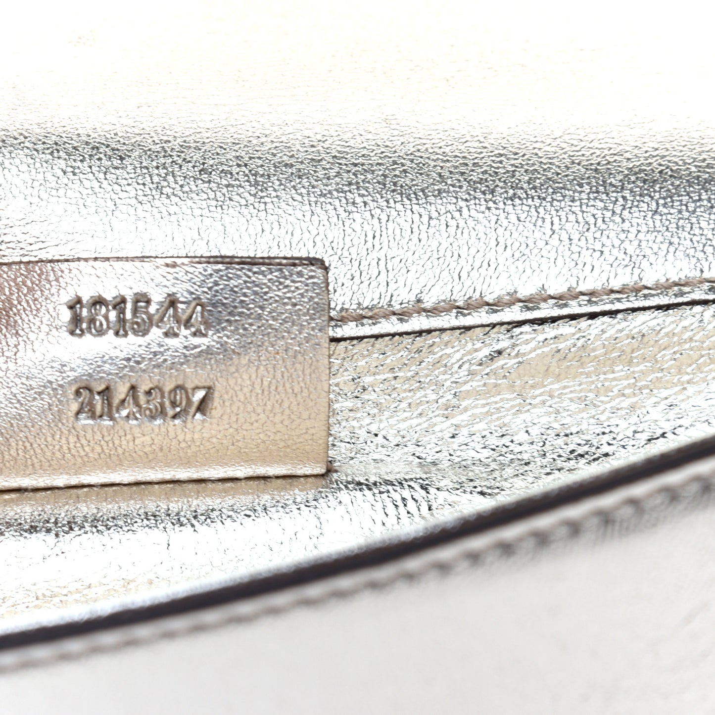 Metallic Calfskin Romy Clutch Silver