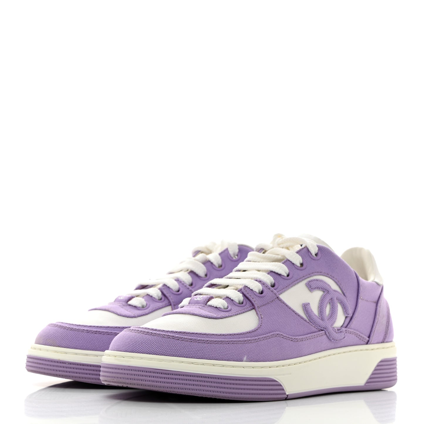 Cotton Sneakers 38 Purple White