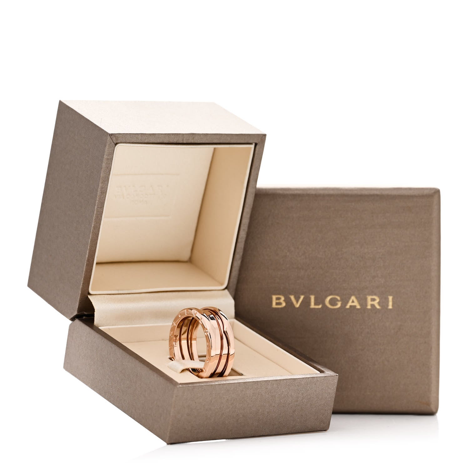 Bulgari 18K Rose Gold B.Zero1 Three-Band Ring 59 8.75 6 of 6