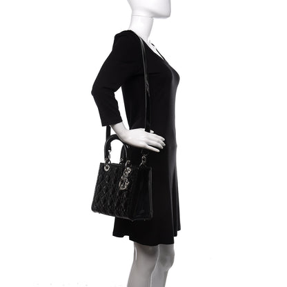 Christian Dior Patent Cannage Medium Lady Dior Black 2 of 10