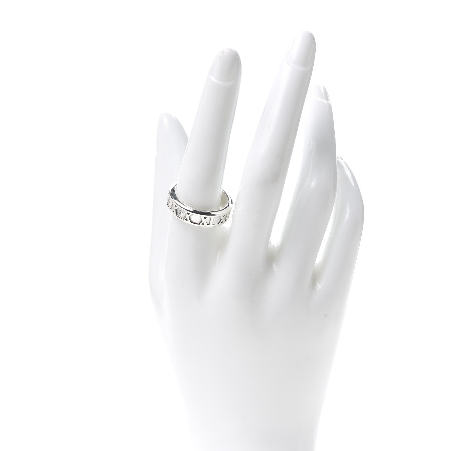 Tiffany Sterling Silver Atlas Ring 60 9 2 of 4