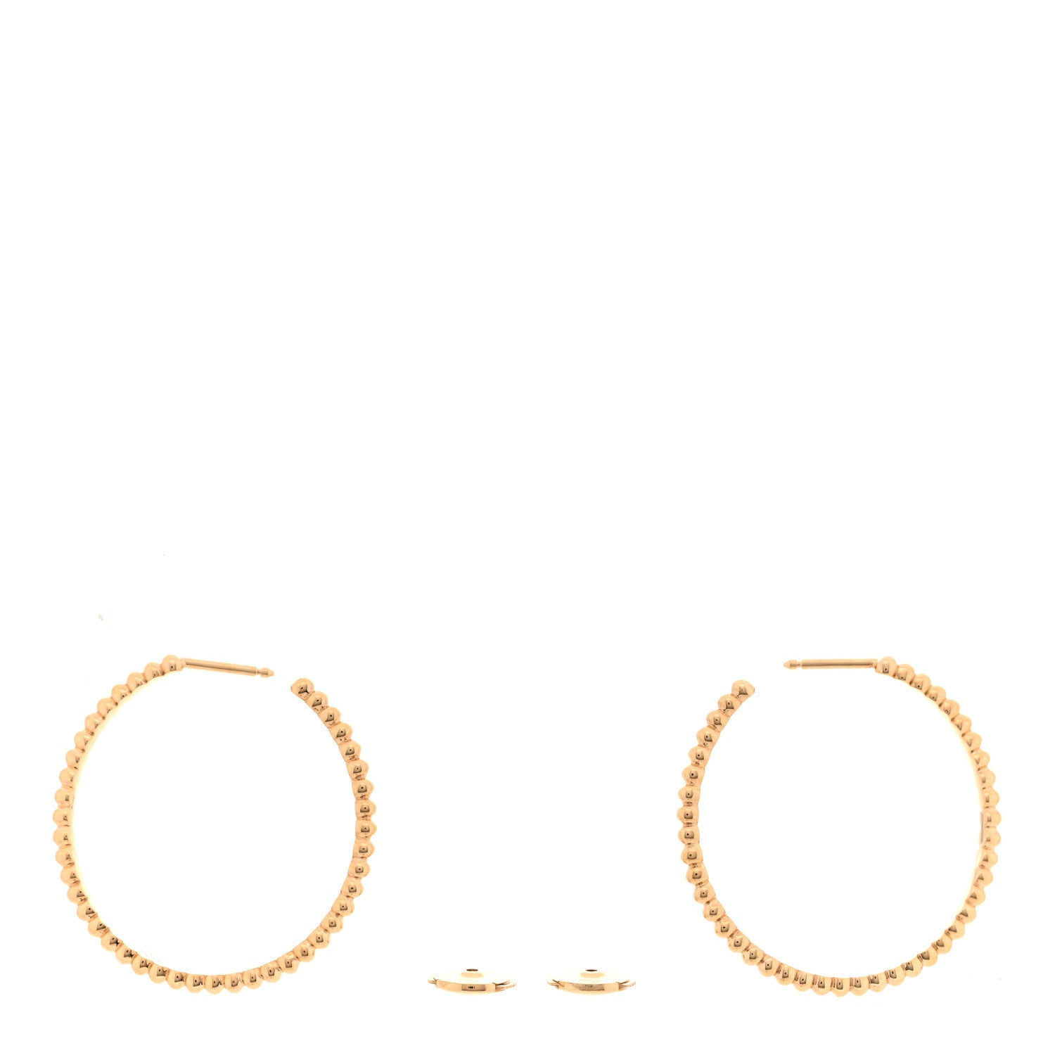 Van Cleef & Arpels 18K Yellow Gold Small Perlee Hoop Earrings 3 of 5