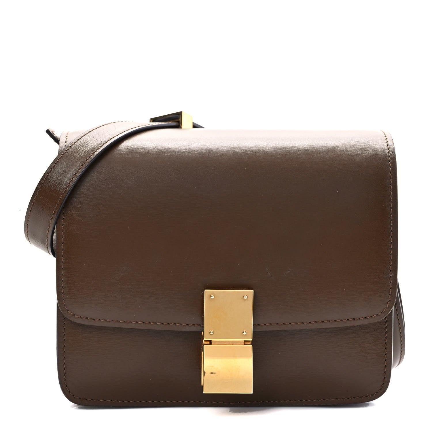 Celine Smooth Calfskin Small Classic Box Flap Bag Camel 1 of 8