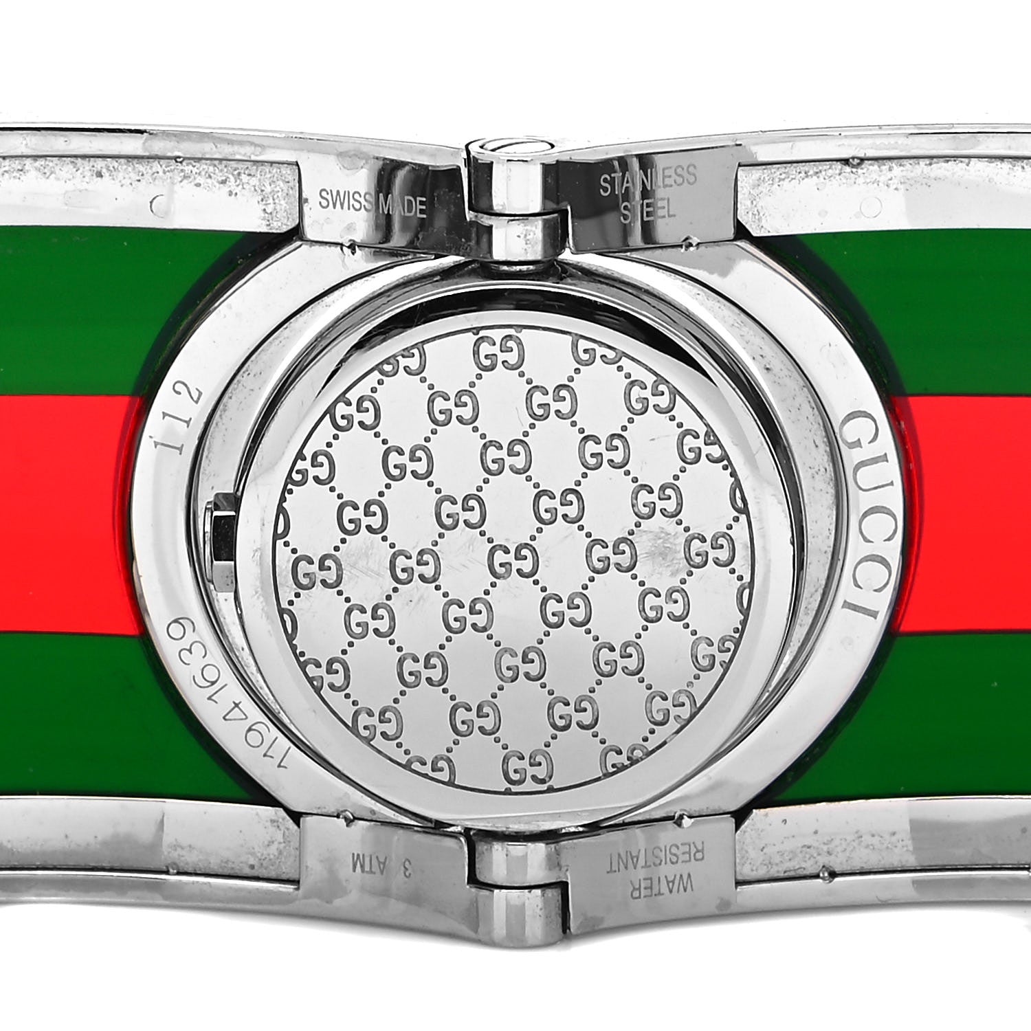 Gucci Stainless Steel Acetate 33mm Twirl Web Quartz Watch Black 4 of 4