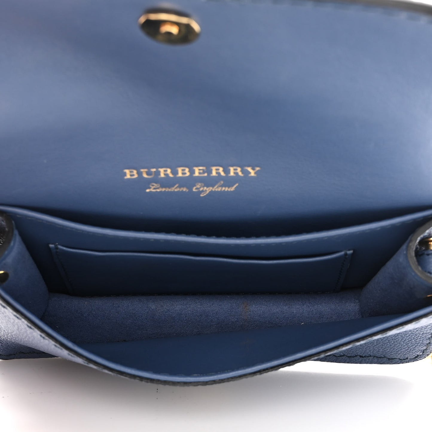 Soft Grain Calfskin Mini Phone Bag Steel Blue
