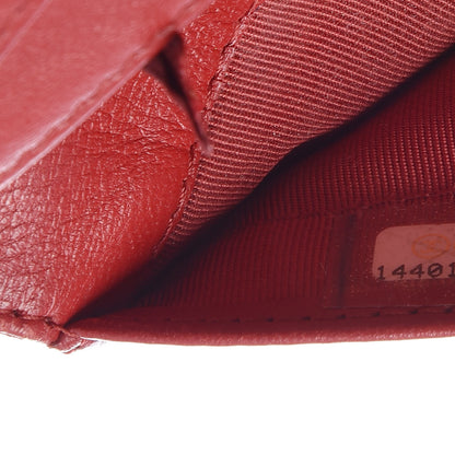 Chanel Lambskin Quilted Yen Wallet Red 8 of 17
