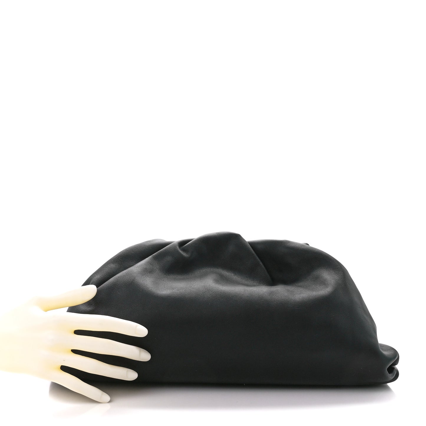 Smooth Butter Calf The Pouch Oversized Clutch Black