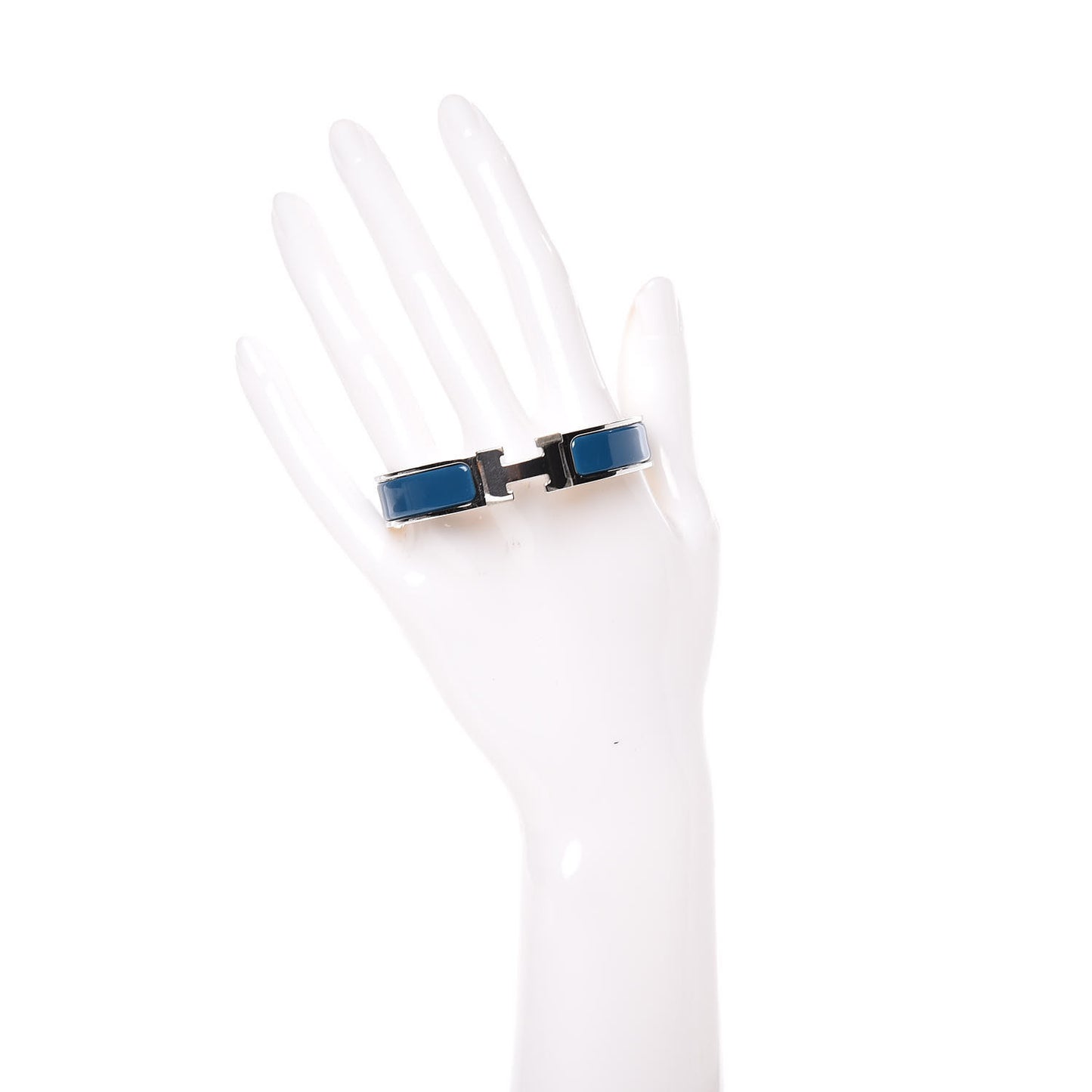 Enamel Narrow Clic Clac H Bracelet PM Bleu Profond
