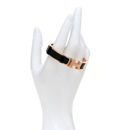 Hermes Enamel Narrow Clic Clac H Bracelet PM Black 2 of 5