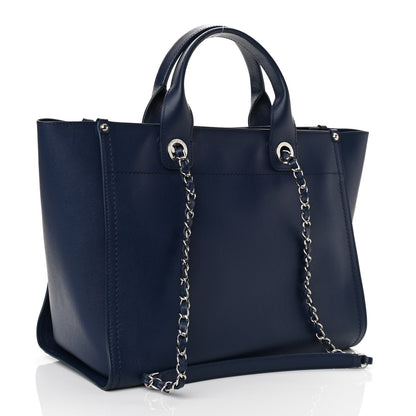 Chanel Caviar Small Studded Deauville Tote Navy 2 of 8