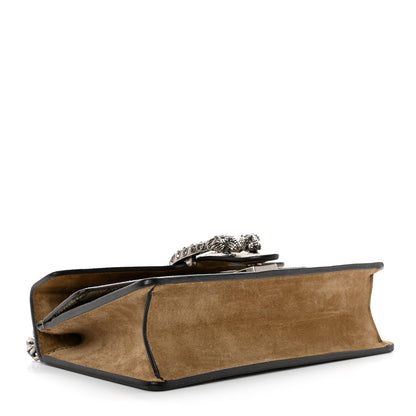 Gucci GG Supreme Monogram Suede Crystal Small Dionysus Shoulder Bag Beige Ebony Taupe 3 of 8
