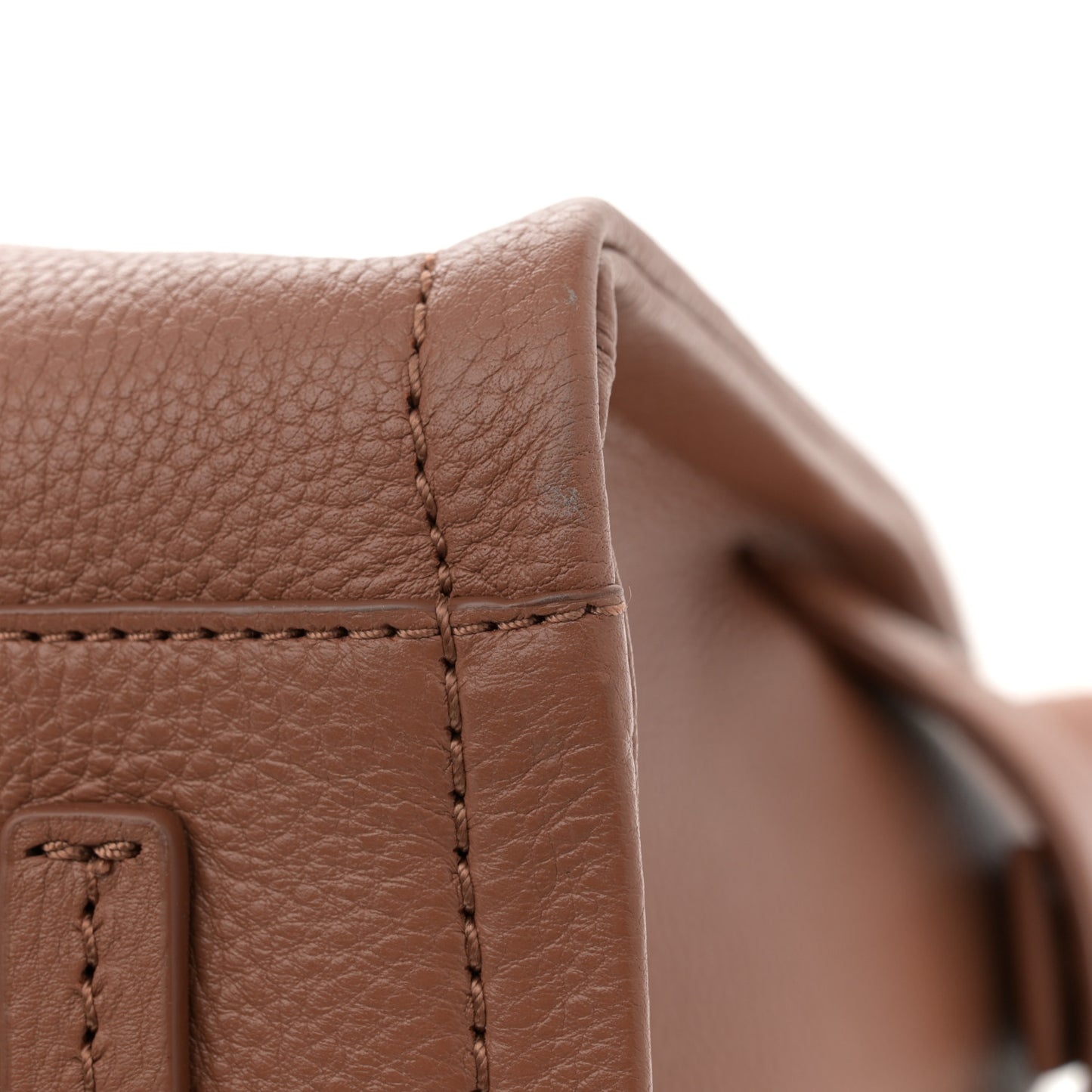 Grained Calfskin Large The Tote Bag Argan Oil