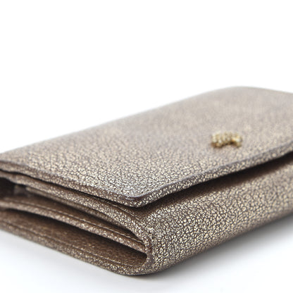 Mulberry Metallic Goatskin Tree French Purse Wallet Metallic Mushroom 5 of 7