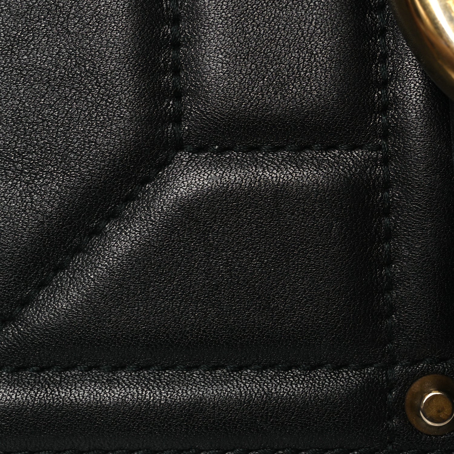 Gucci Calfskin Matelasse Studded Medium GG Marmont Shoulder Bag Black 15 of 17