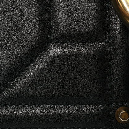Gucci Calfskin Matelasse Studded Medium GG Marmont Shoulder Bag Black 15 of 17