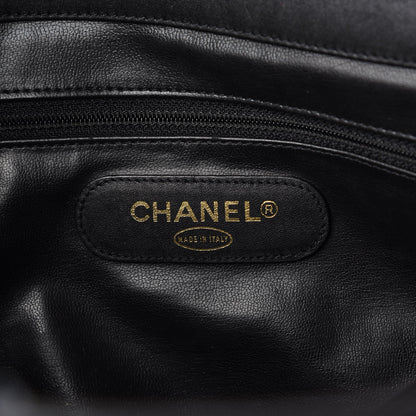 Chanel Calfskin Stitched XL Weekender Black 7 of 8