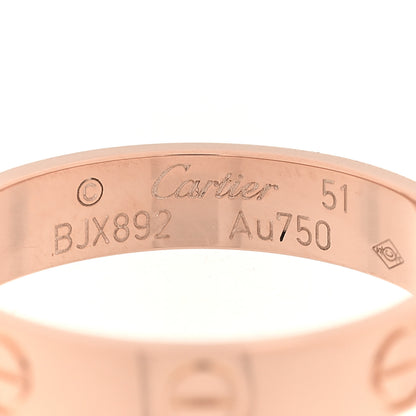 Cartier 18K Pink Gold 3.5mm LOVE Wedding Band Ring 51 5.75 4 of 4
