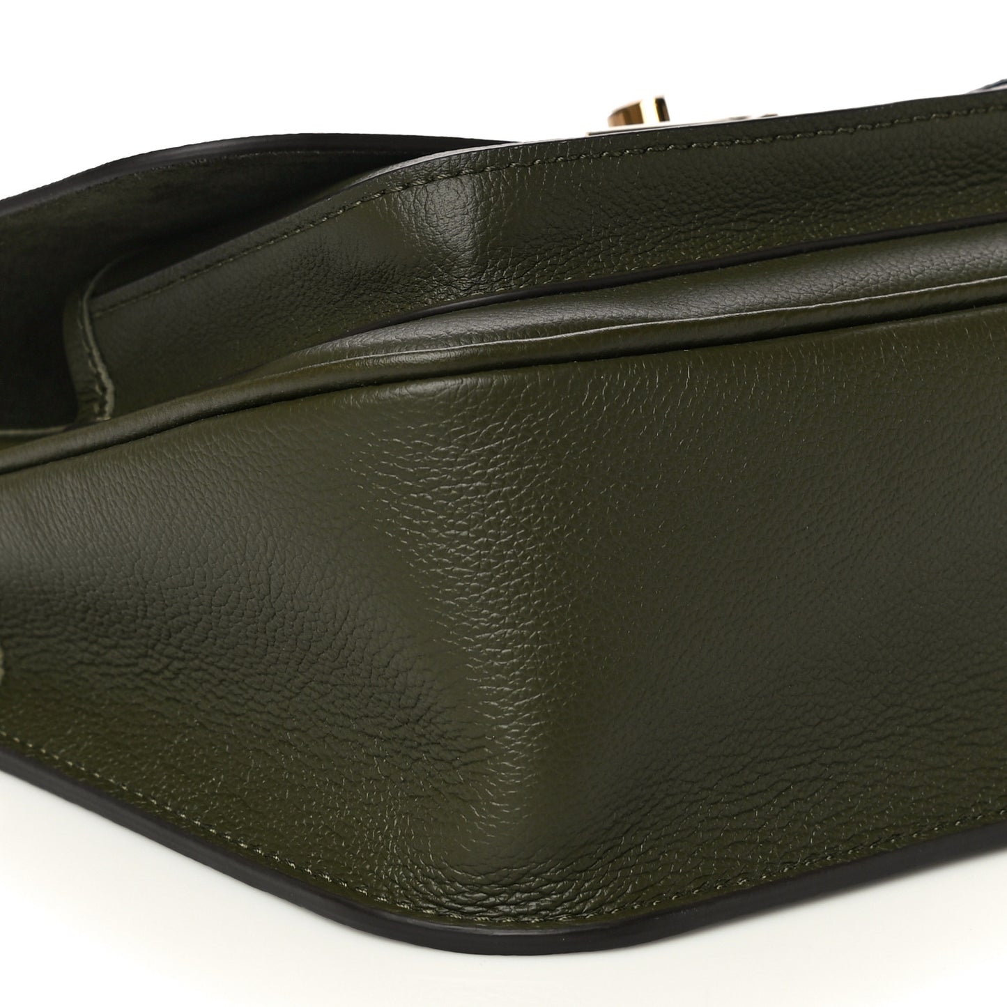 Grained Calfskin Lockme Chain Bag PM Kaki