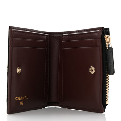 Chanel Caviar Quilted CC Zip Compact Wallet Black 5 of 9