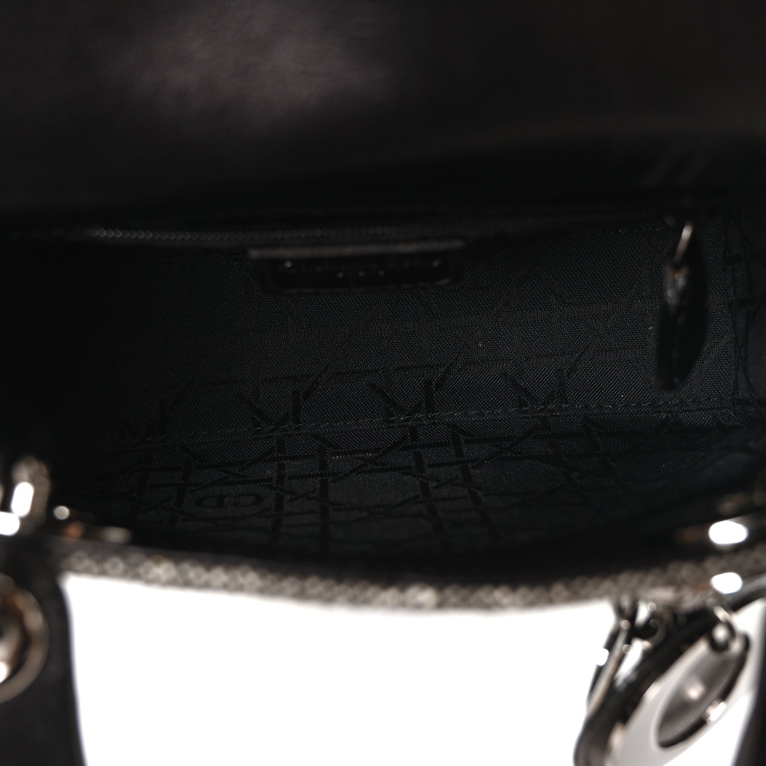 Christian Dior Tweed Mini Lady Dior Black 5 of 10