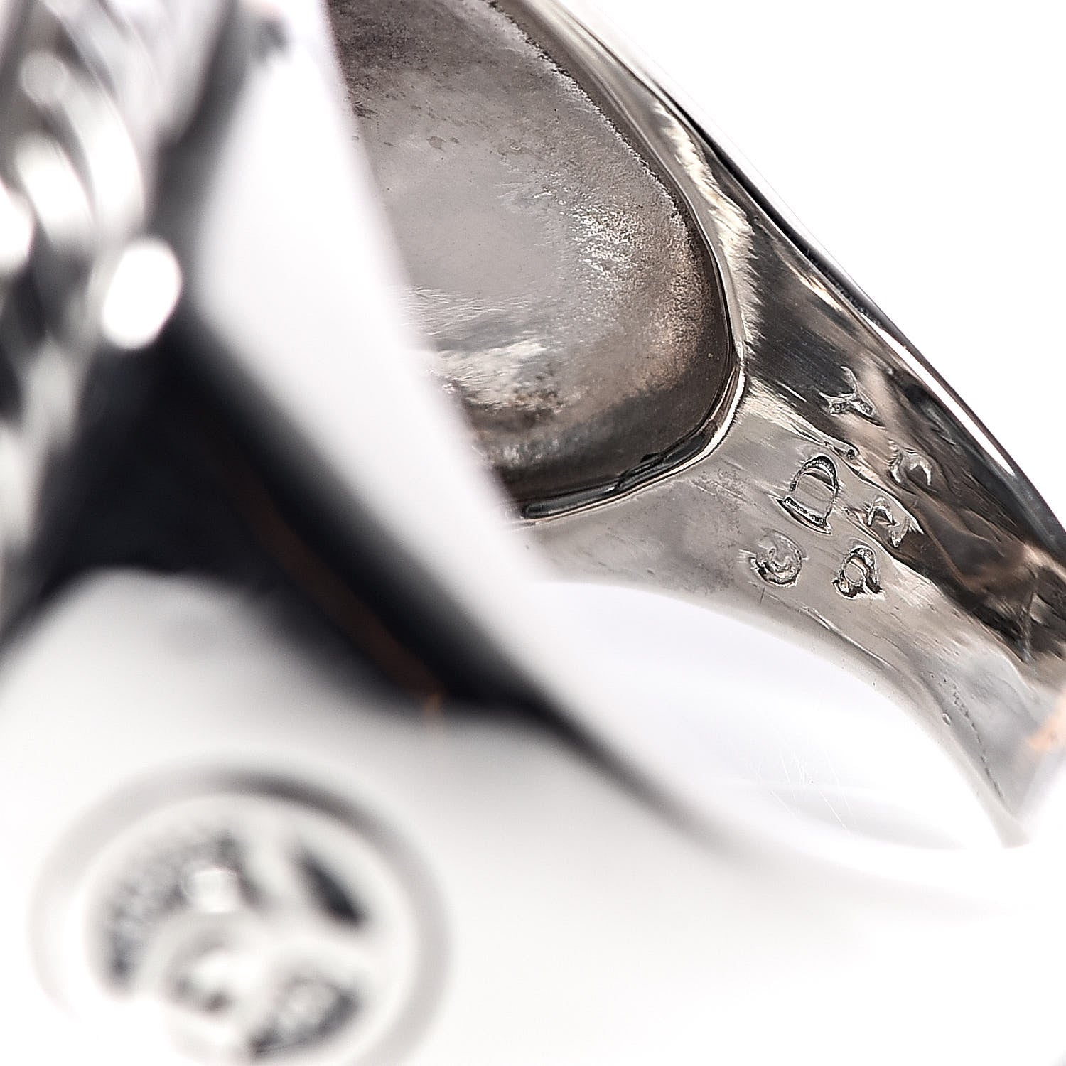 David Yurman Sterling Silver Hematite 17mm Albion Ring 52 6 5 of 5