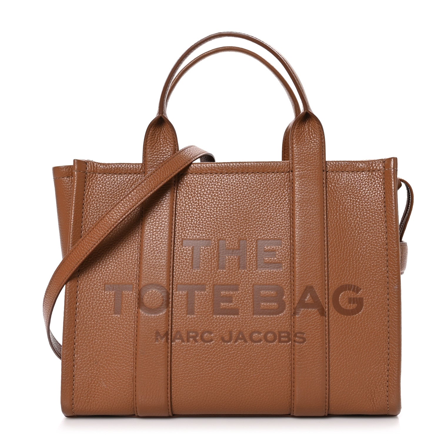 Marc Jacobs Grained Calfskin Medium The Tote Bag Argan Oil 1 of 10