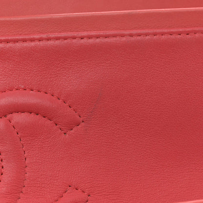 Chanel Patent Quilted Medium Double Flap Coral 8 of 8