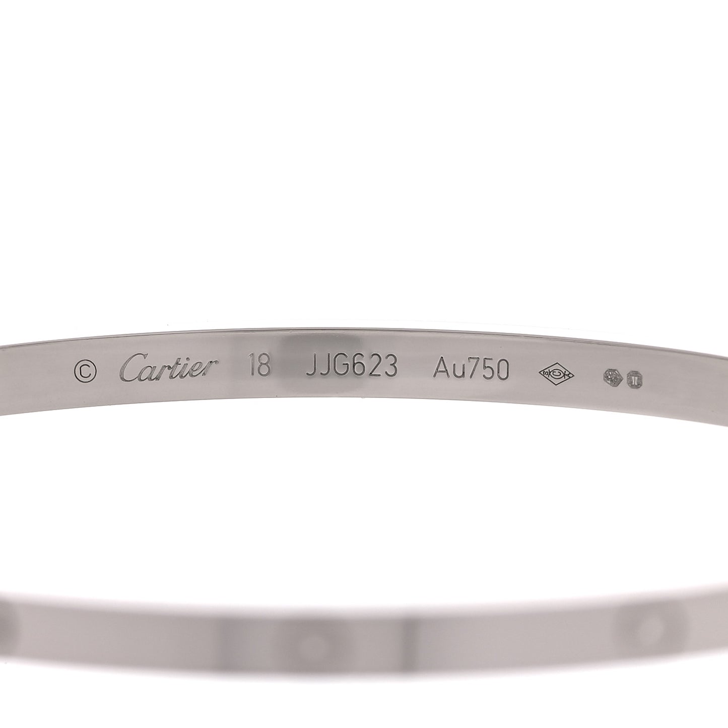 18K White Gold Small LOVE Bracelet 18