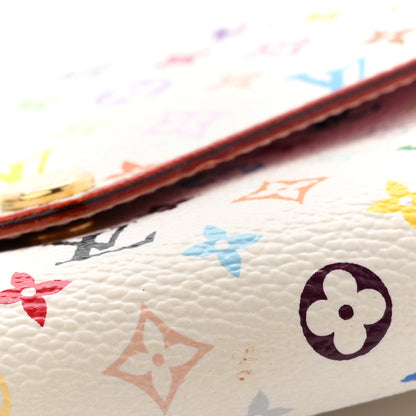 Louis Vuitton Monogram Multicolor Sarah Wallet NM White Litchi 8 of 10