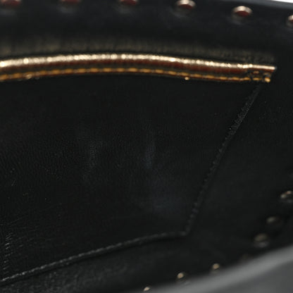 Valentino Garavani Metallic Wrinkled Lambskin Medium Rockstud Spike Shoulder Bag Mekong 12 of 12