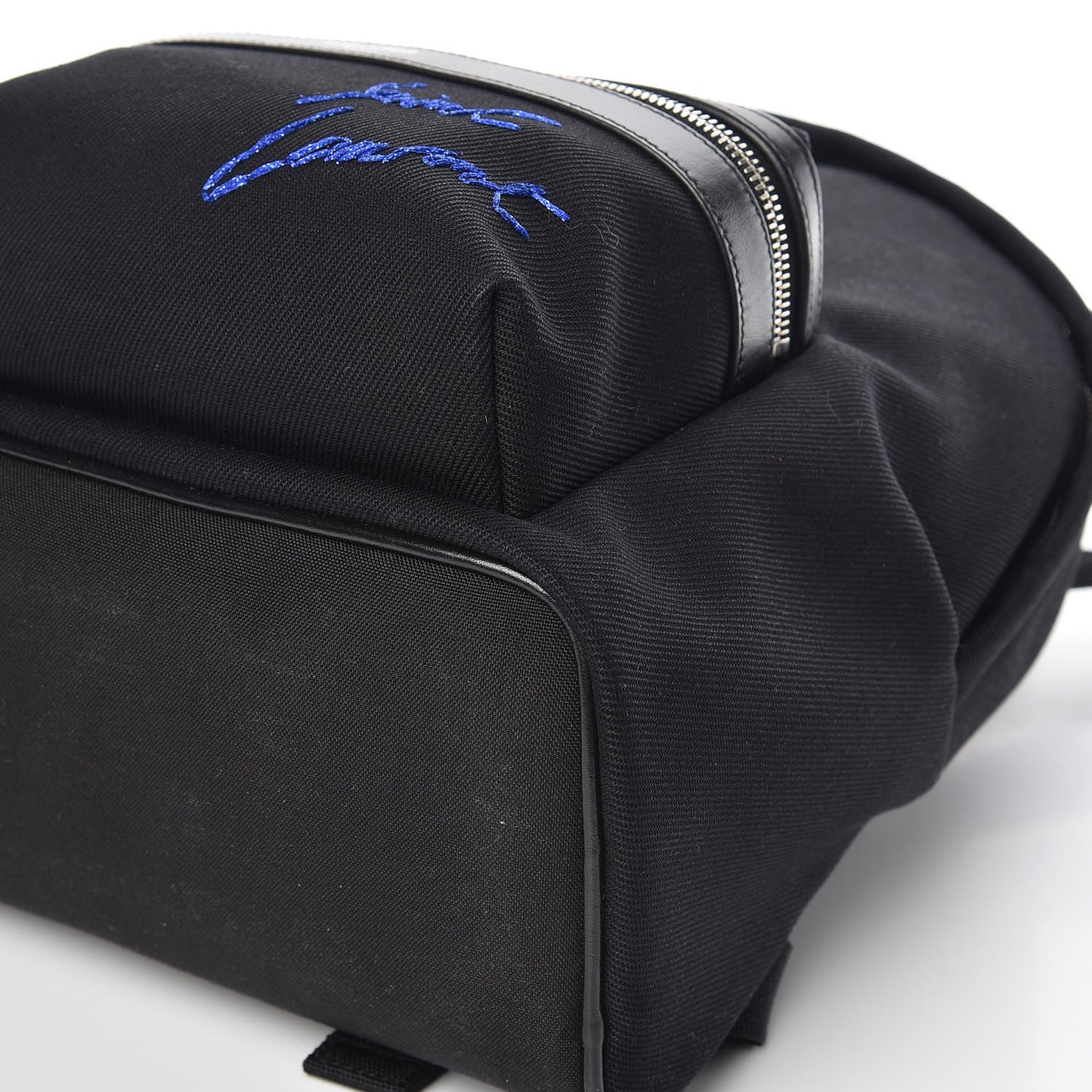 Canvas Signature Embroidered Mini City Backpack Black