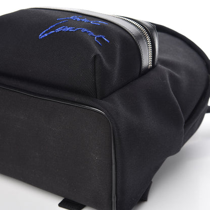 Saint Laurent Canvas Signature Embroidered Mini City Backpack Black 11 of 13