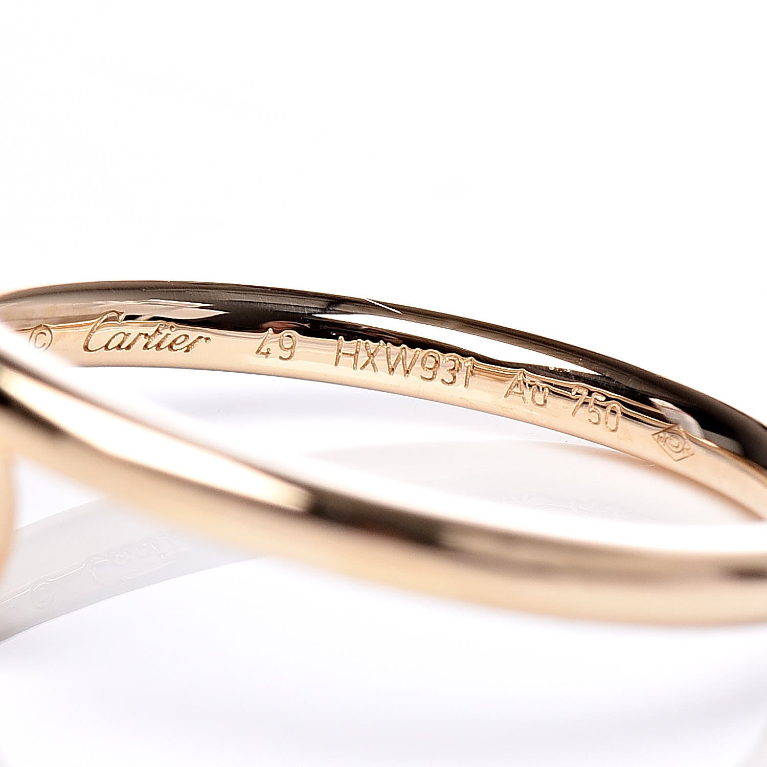 Cartier 18K Yellow Gold Small Juste Un Clou Ring 49 4.75 4 of 5
