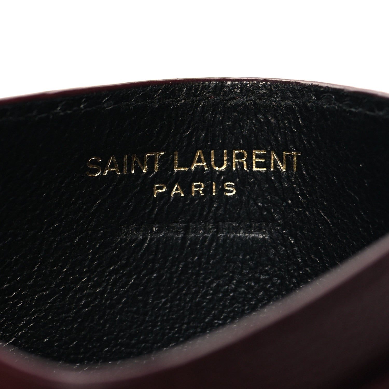 Saint Laurent Grain De Poudre Matelasse Chevron Cassandre Credit Card Case Rouge Legion 6 of 11