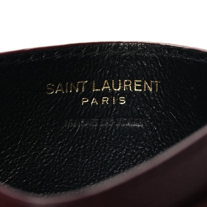 Saint Laurent Grain De Poudre Matelasse Chevron Cassandre Credit Card Case Rouge Legion 6 of 11
