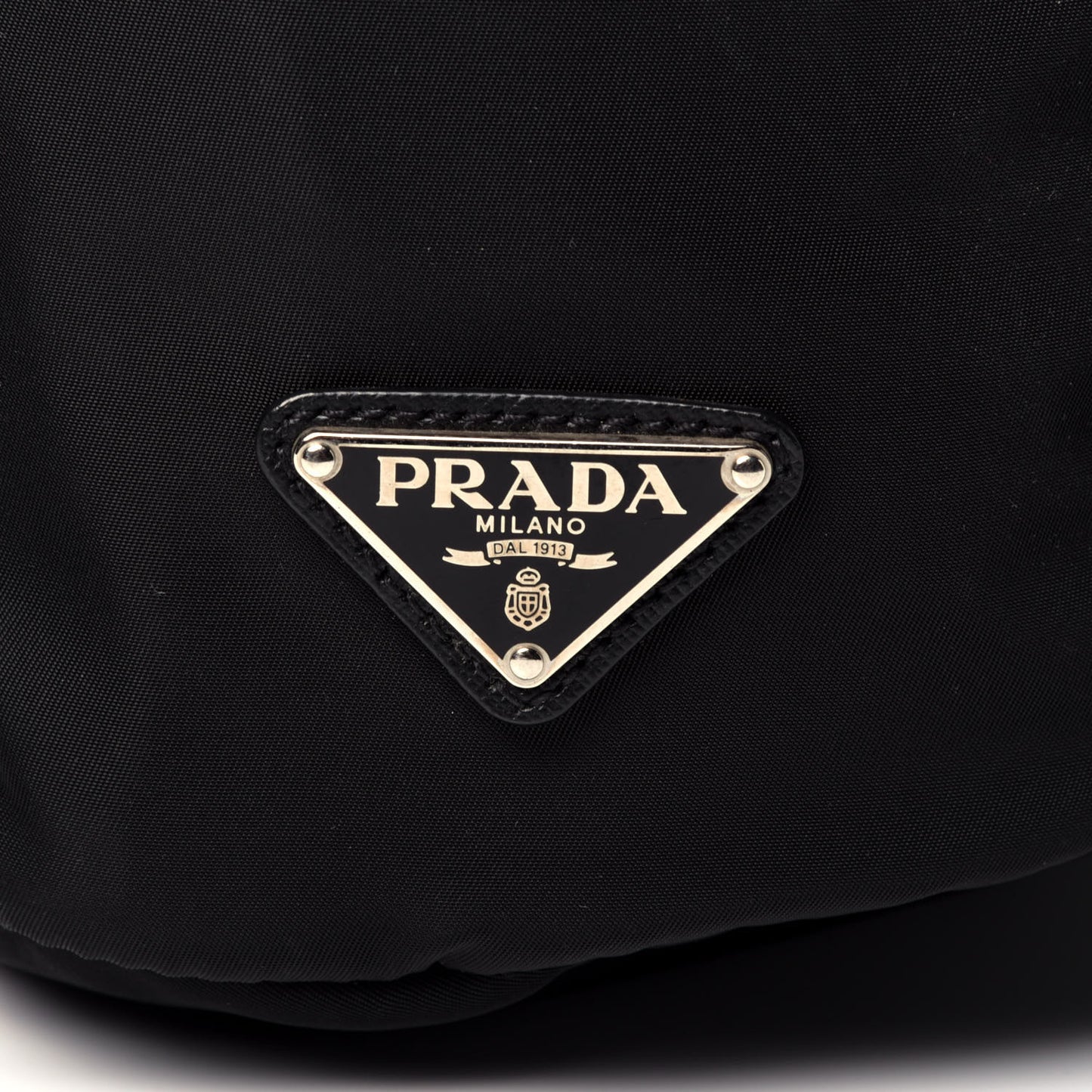 Technical Nylon Saffiano Double Buckle Backpack Black