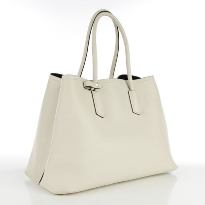 Prada City Calf Large Double Bag Talco 3 of 17