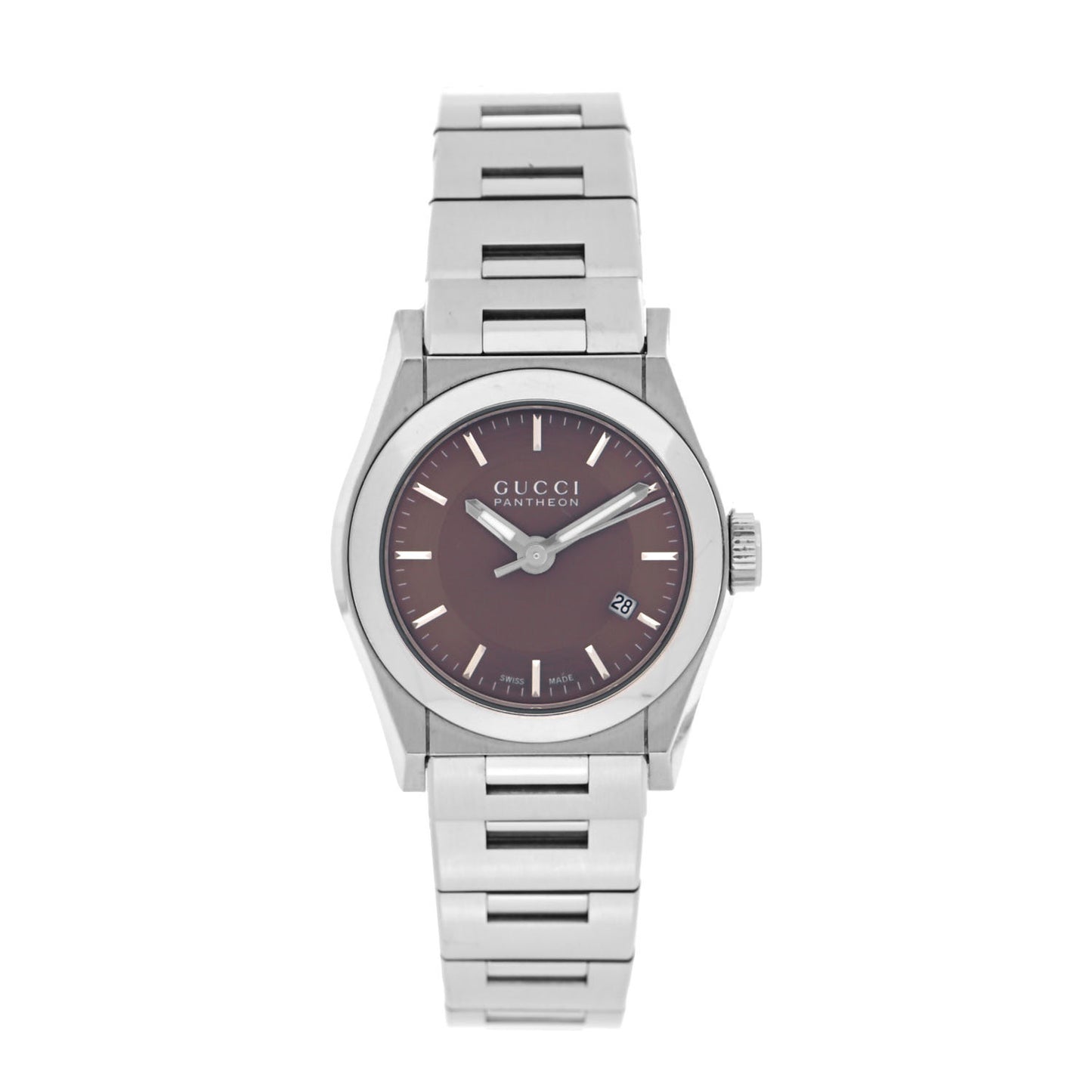 Stainless Steel 28mm Pantheon Quartz Watch Brown