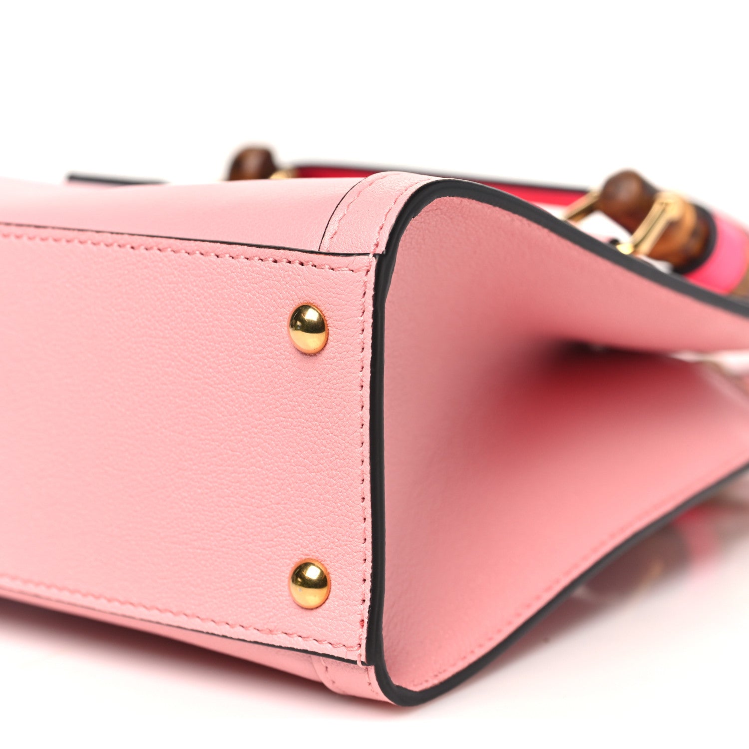 Gucci Wonka Grain Calfskin Mini Diana Tote Bag Wild Rose Fuxia Fluo 10 of 11