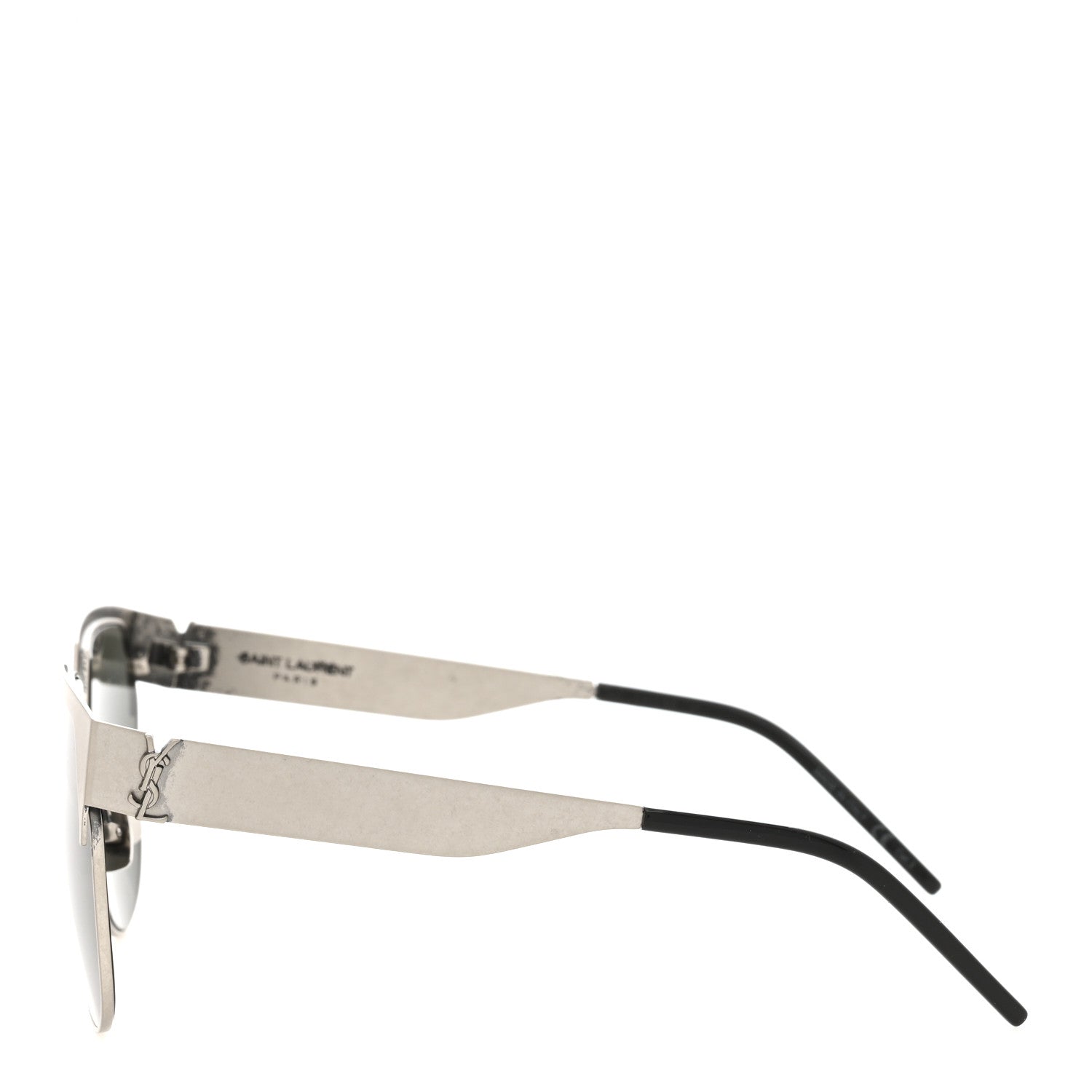 Saint Laurent Aged Metal Cat Eye SLM43 Sunglasses Sliver 3 of 7