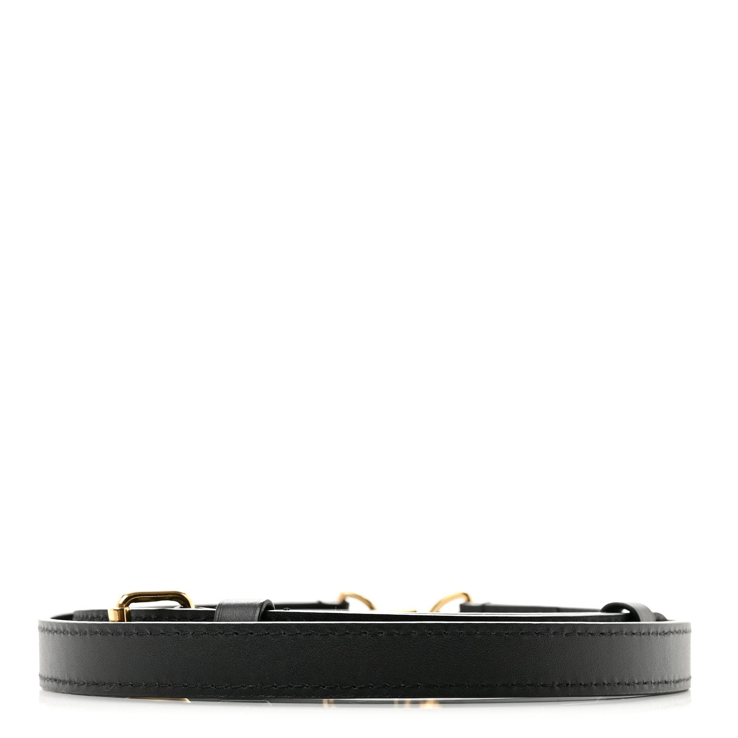 Louis Vuitton Calfskin 16mm Adjustable Shoulder Strap Black 2 of 3