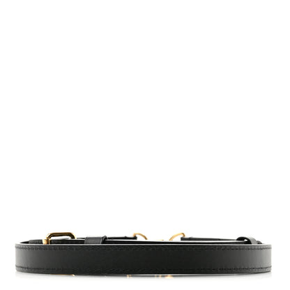 Louis Vuitton Calfskin 16mm Adjustable Shoulder Strap Black 2 of 3