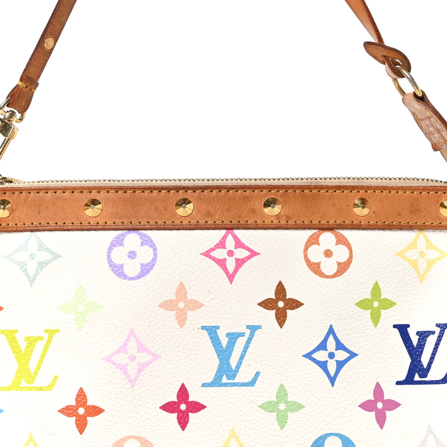 Monogram Multicolor Pochette Accessories White