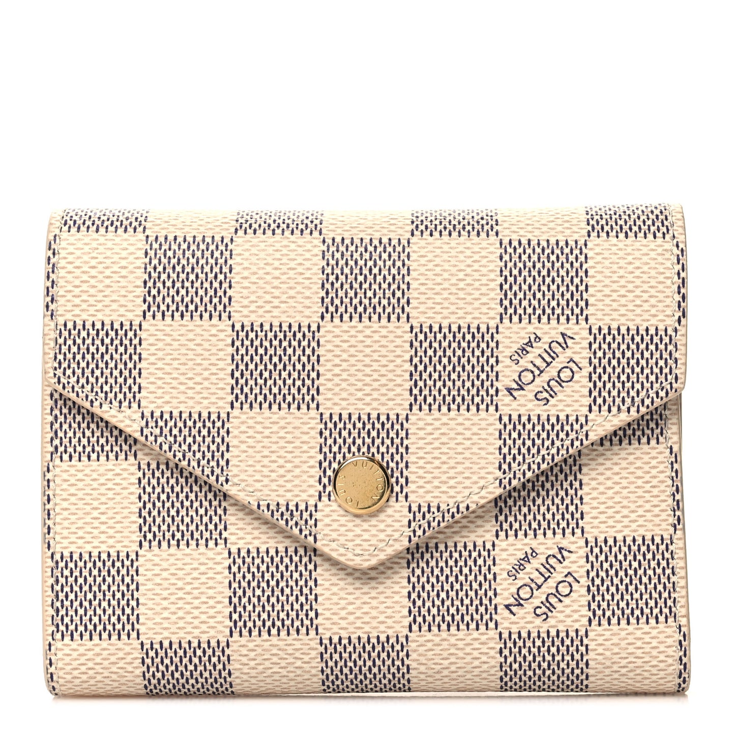 Damier Azur Victorine Wallet Rose Ballerine