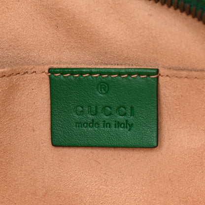 Gucci Calfskin Matelasse Small GG Marmont Chain Shoulder Bag Emerald Green 6 of 10