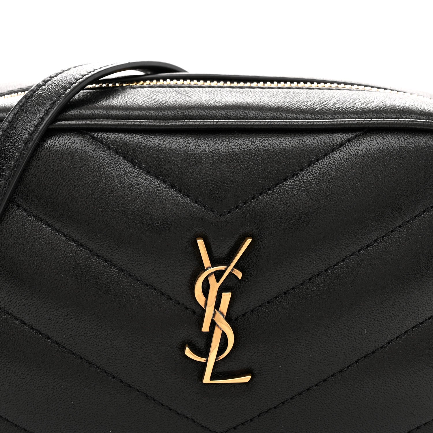 Saint Laurent Lambskin Matelasse Monogram Mini Loulou Camera Bag Black 8 of 10