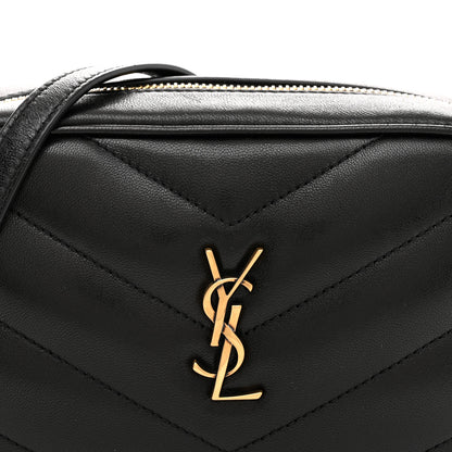 Saint Laurent Lambskin Matelasse Monogram Mini Loulou Camera Bag Black 8 of 10