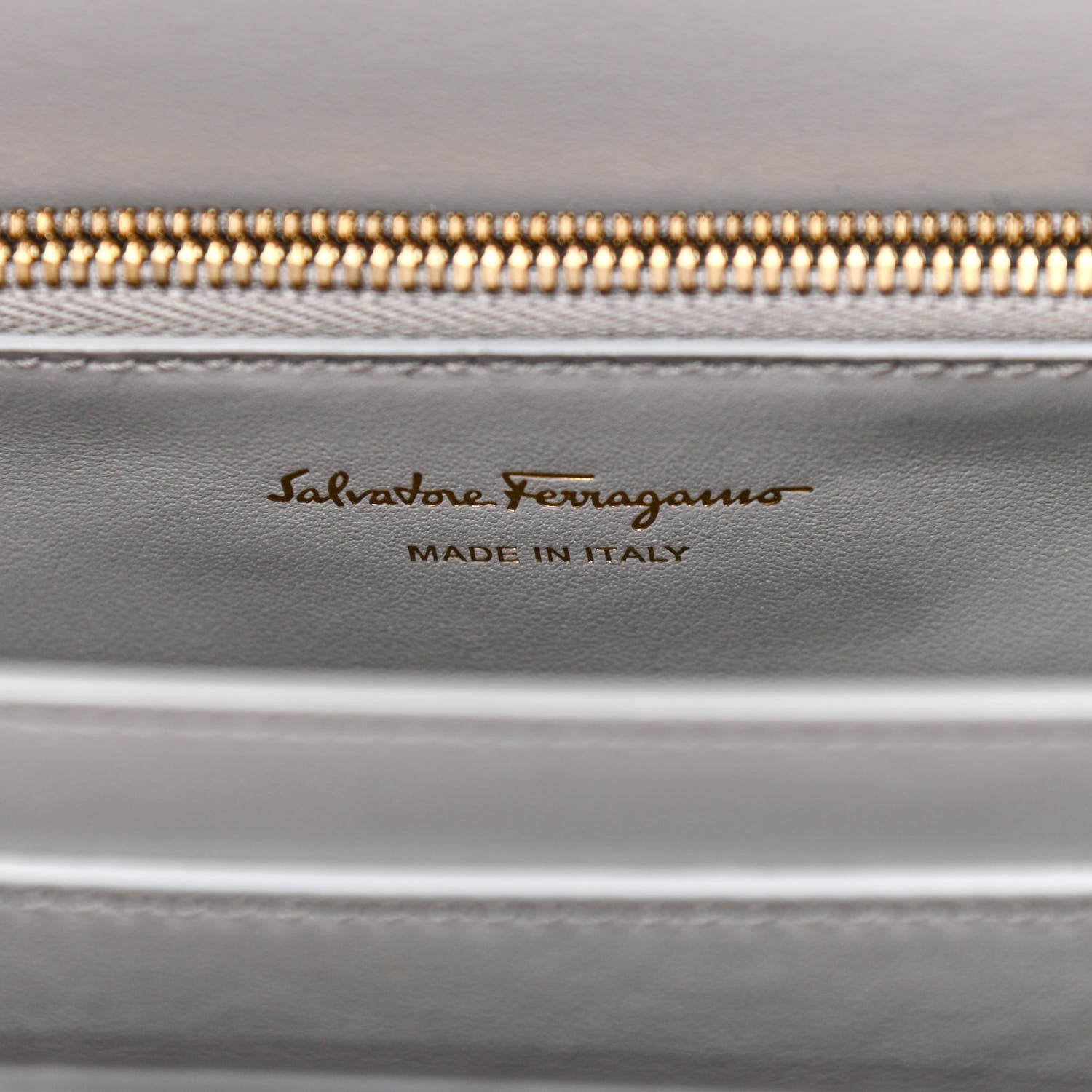 Salvatore Ferragamo Calfskin Joanne Crossbody Pale Grey 6 of 9