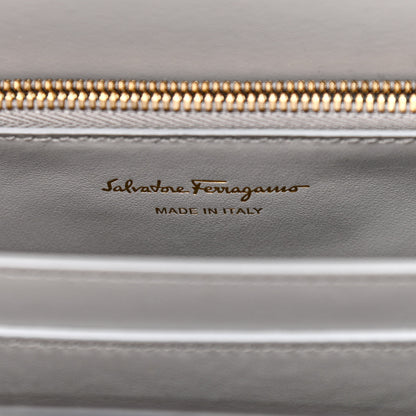 Salvatore Ferragamo Calfskin Joanne Crossbody Pale Grey 6 of 9